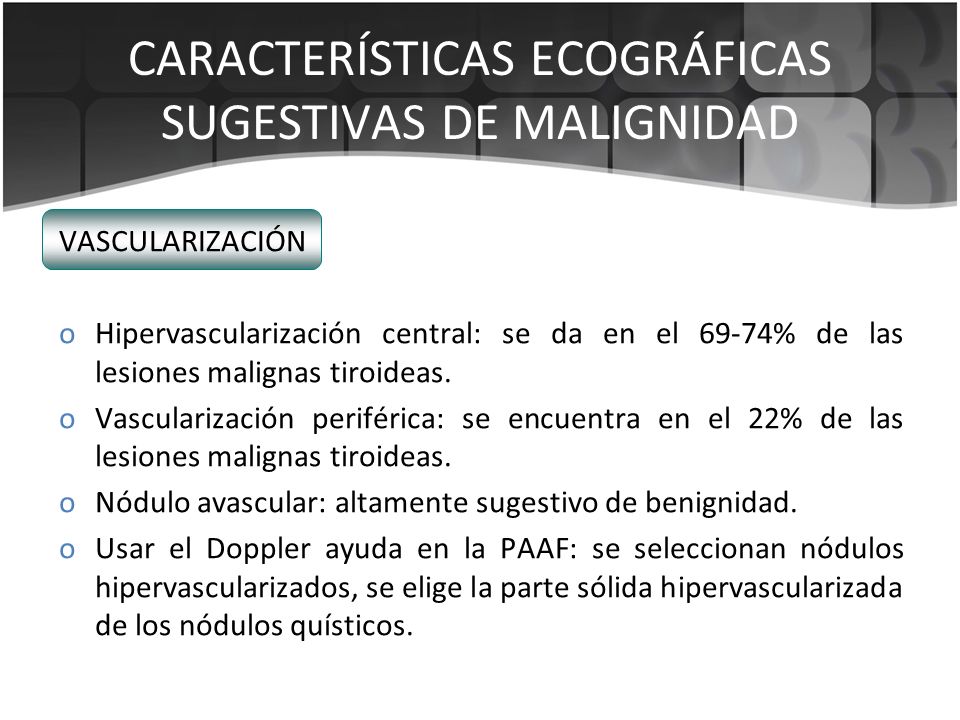 Imagenes ecograficas de tiroides